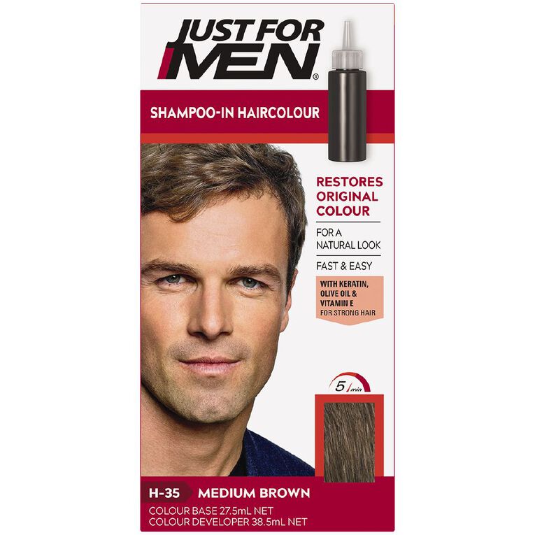 Just For Men Hair Colour Medium Brown Brown Mid, , hi-res