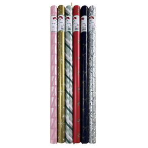 Wonderland Christmas Gift Wrap Metallic 70cm x 4m Assorted