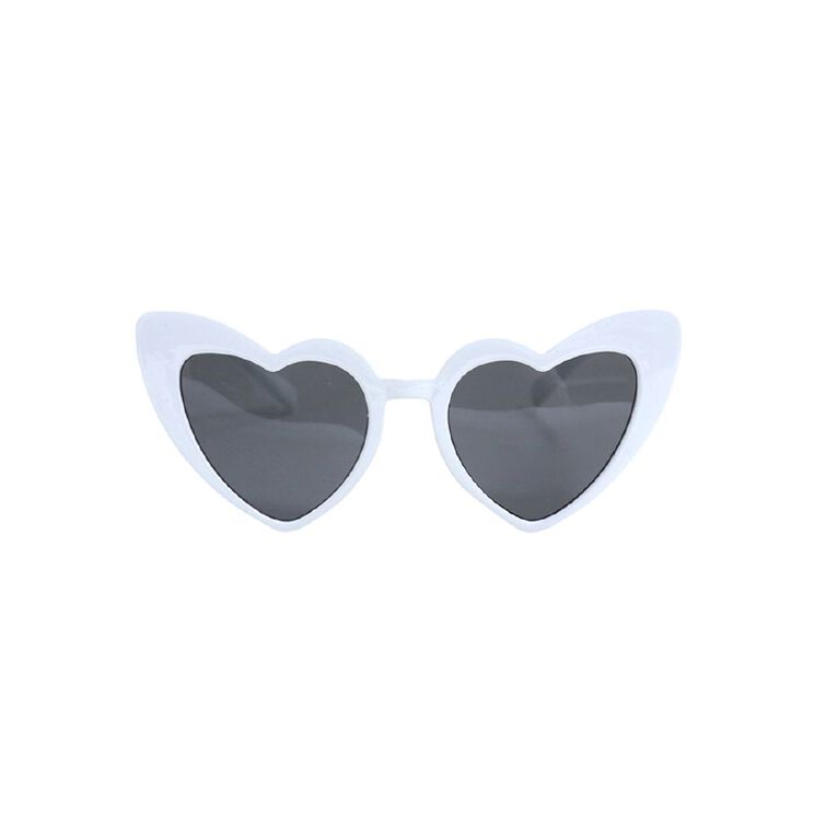 H&H Heart Sunglasses White, , hi-res