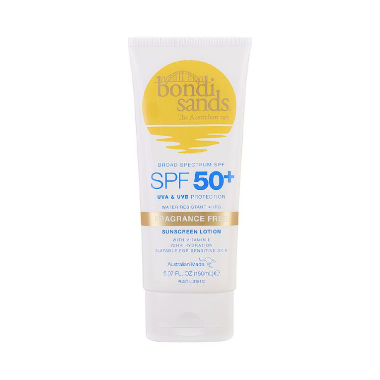 Bondi Sands SPF 50+ Fragrance Free Body Sunscreen Lotion 150ml, , hi-res