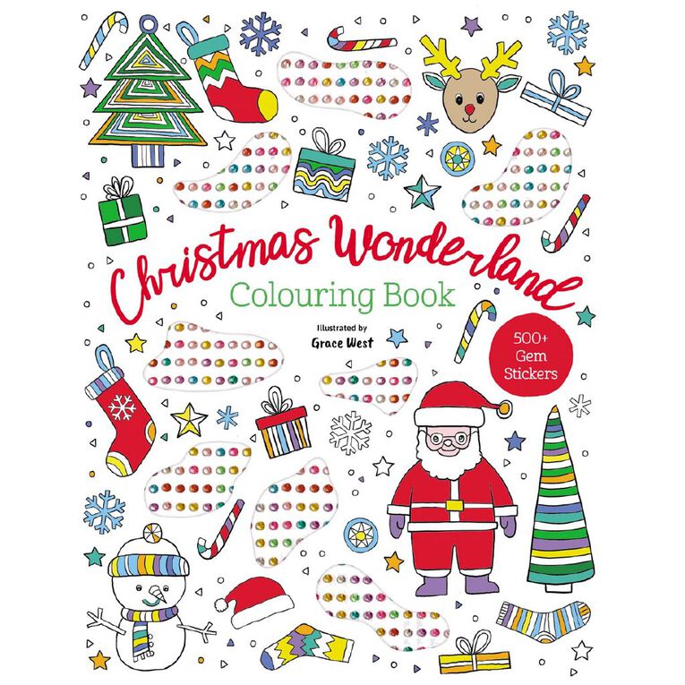 Gem Sticker Colouring Book: Christmas Wonderland, , hi-res