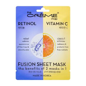 The Creme Shop 2 In 1 Fusion Sheet Mask Retinol & Vitamin C
