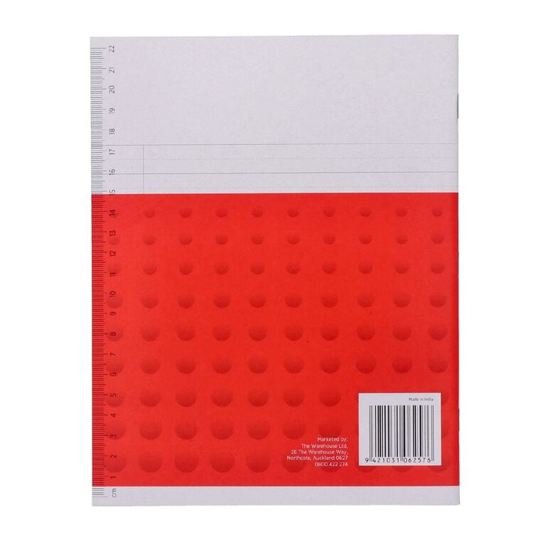 WS Exercise Book ALWB4 Ruled 24 Leaf Red, , hi-res