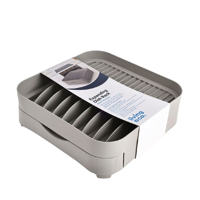 Living & Co Expanding Dishrack With Cutlery Holder, , hi-res
