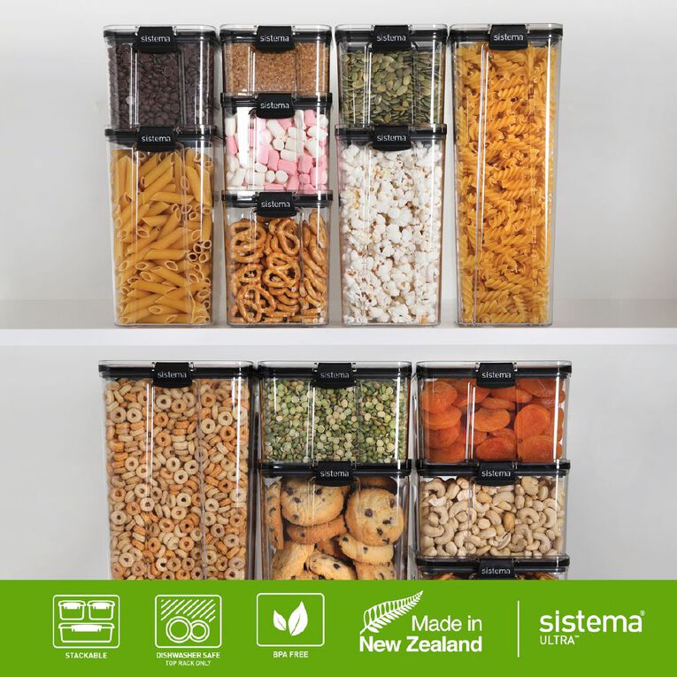 Sistema Ultra Tritan Canister Square Black 1.9L, , hi-res