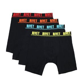 Rivet Men's Long Leg Trunks 4 Pack