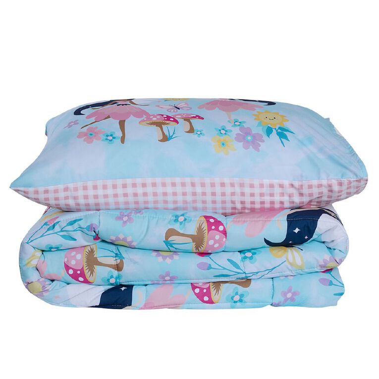 Living & Co Kids 2 Piece Comforter Fairy Multi-Coloured King Single, , hi-res