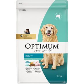 Optimum Lifestage Dog Adult 7+yrs Chicken Rice & Veg 2.7kg