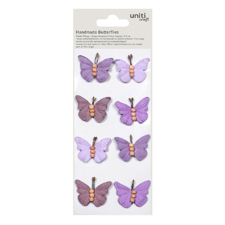 Handmade Flowers Pretty Wings Grape Surprise 8 Piece Little Birdie, , hi-res