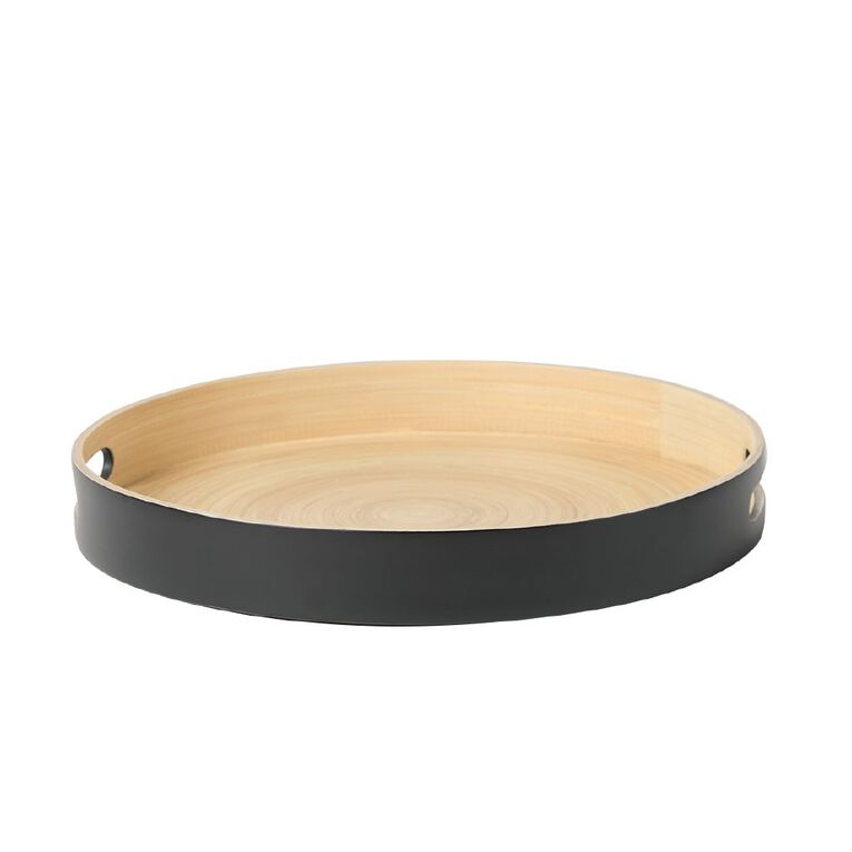 Living & Co Hamptons Bamboo Tray 35cm, , hi-res