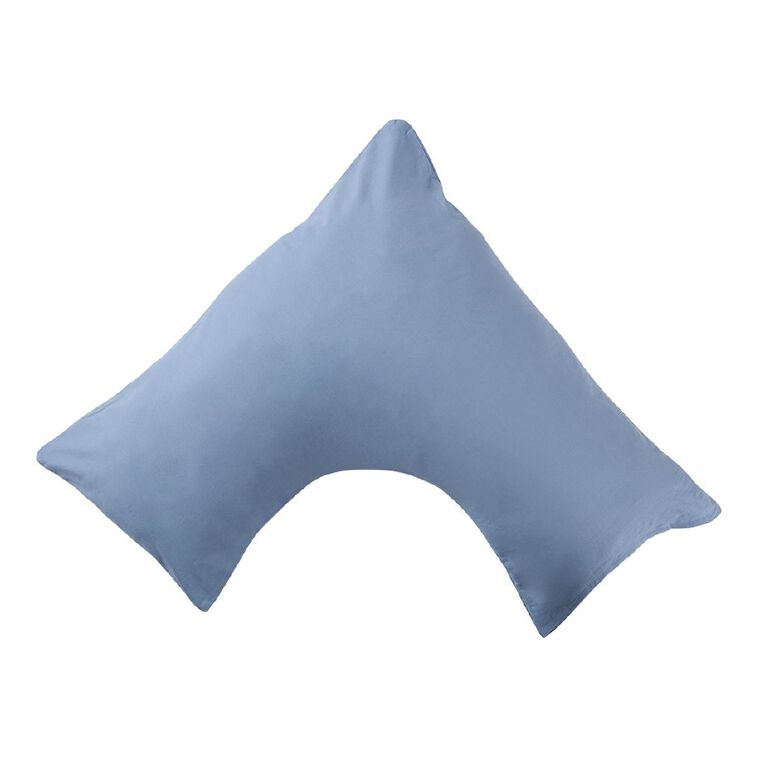 Living & Co Pillowcase U-Shape Washed Cotton Denim One Size, , hi-res
