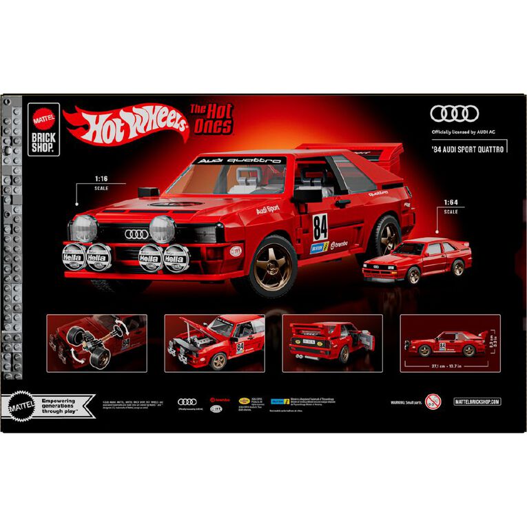 Hot Wheels Bricks 84 Audi Sport Quatro, , hi-res