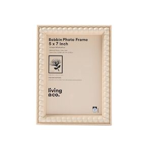 Living & Co Bobbin Frane 5in x 7in Natural