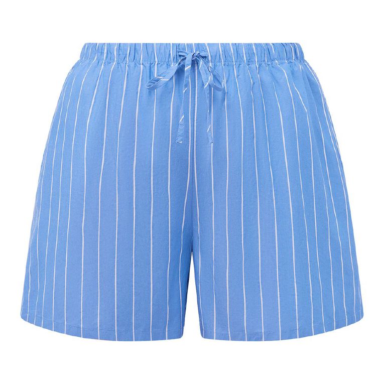 H&H Plus Women's Curve Everyday Shorts, Blue Mid, hi-res
