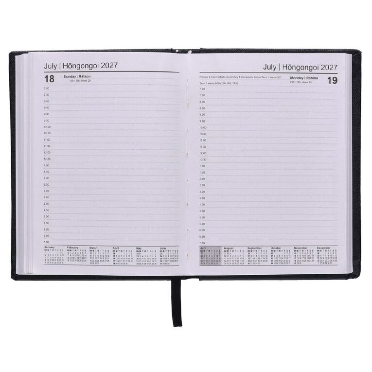 WS 2027 Diary A6 Day to Page Black, , hi-res