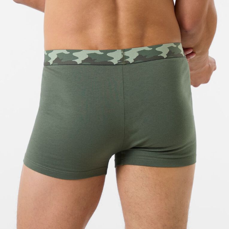 H&H Men's Trunks 7 Pack, Khaki Black, hi-res