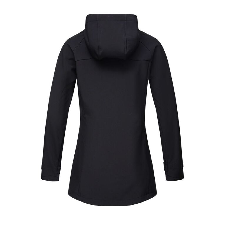 Active Intent Women's Bonded Basic Longline Jacket Black The Warehouse
