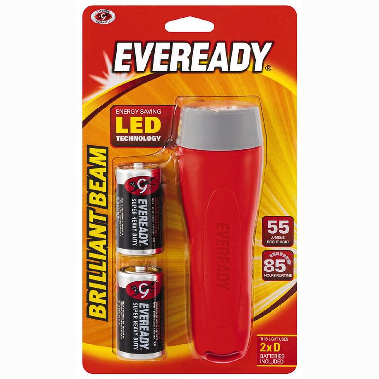Eveready Brilliant Beam Torch 2 x D, , hi-res