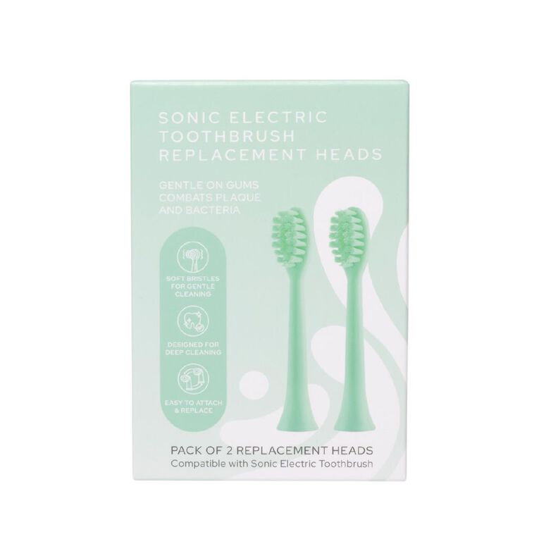Toothbrush Refill Aqua 2 Pack Green 2 Pack, , hi-res