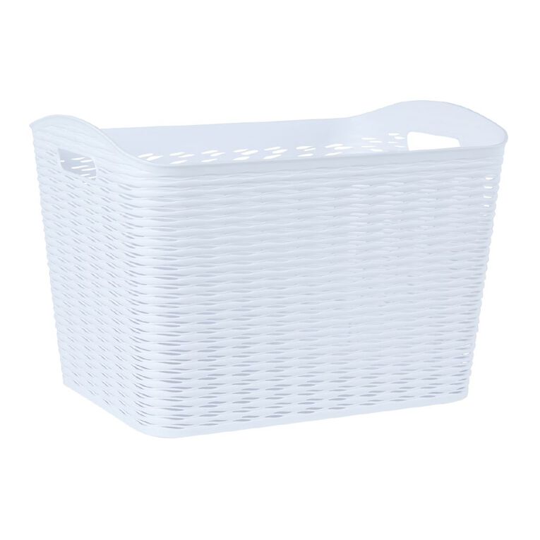 Living & Co Wave Storage Basket White 26L, , hi-res