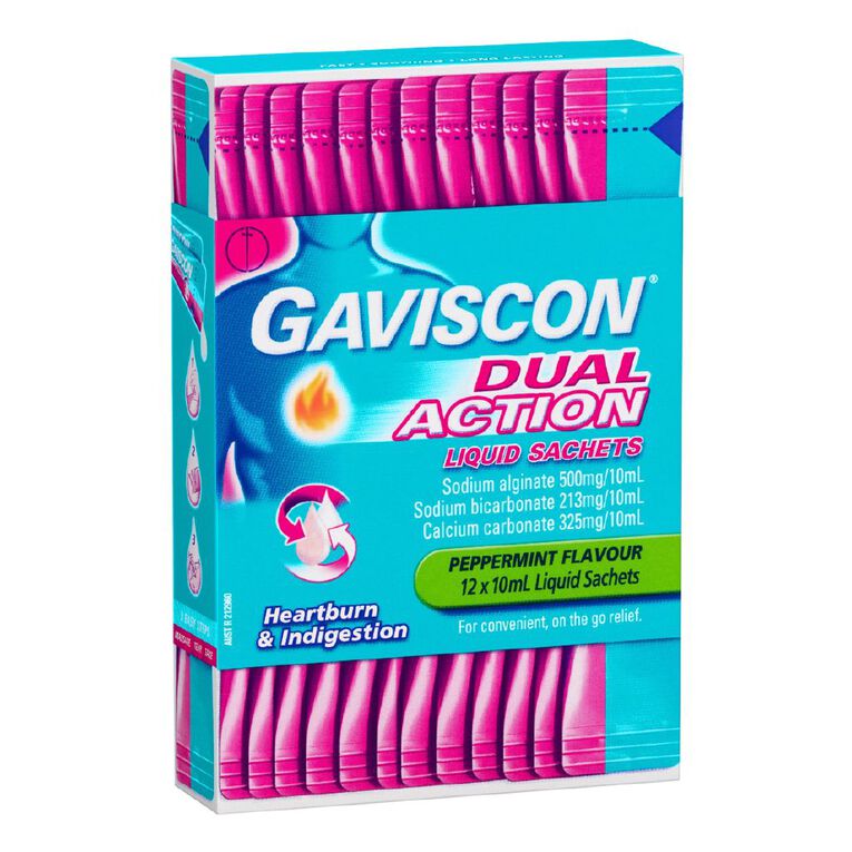 Gaviscon Dual Action Liquid Sachet 10ml, , hi-res