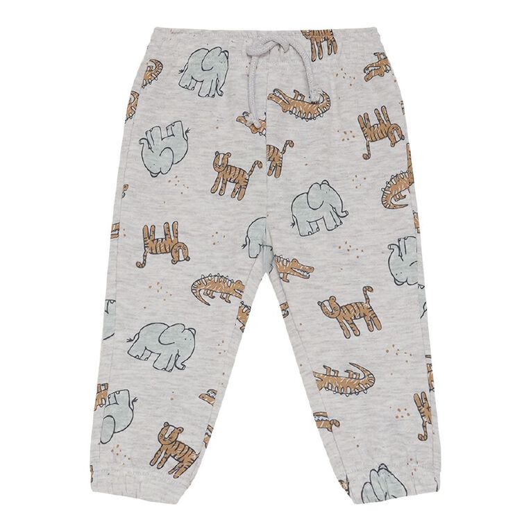 Young Original Babies' Printed Trackpants, Grey Light, hi-res