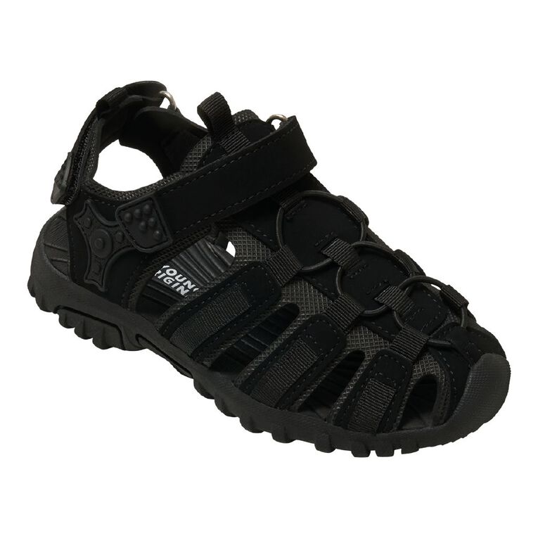 Young Original Junior Kids' Caged Sandals, Black, hi-res