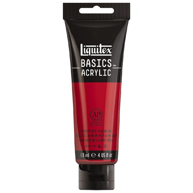 Liquitex Basics Acrylic 118ml Cadmium Red Medium Hue, , hi-res