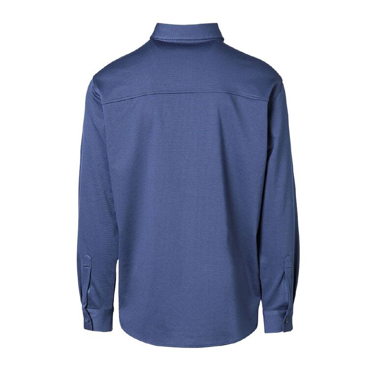 H&H Men's Easy Care Shirt, Blue Dark, hi-res