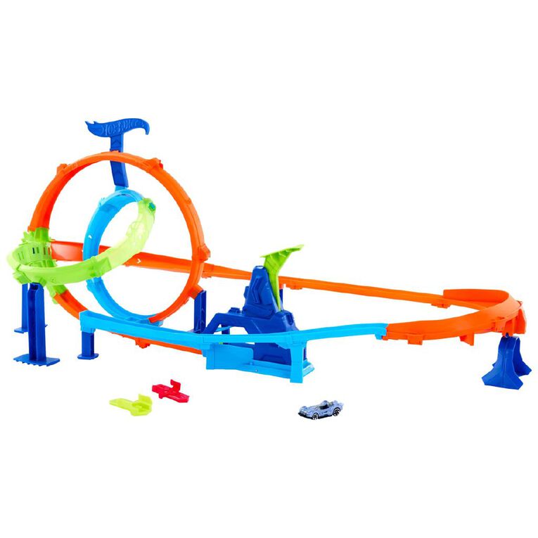 Hot Wheels Stunt Tracks Rapid Blast & Crash Trackset, , hi-res