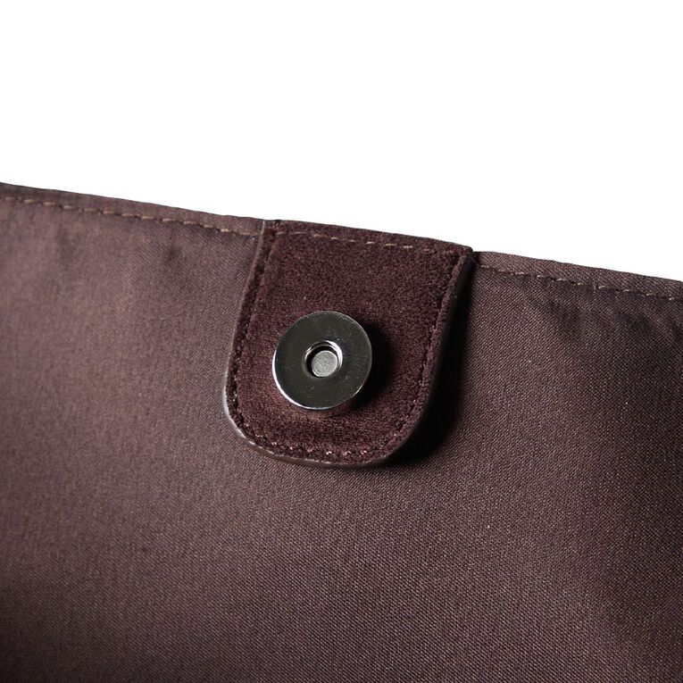 H&H Women's Faux Suede Tote Bag, Brown Dark, hi-res