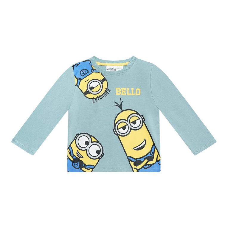 Minions Toddler Long Sleeve Print Tee, Blue Light, hi-res