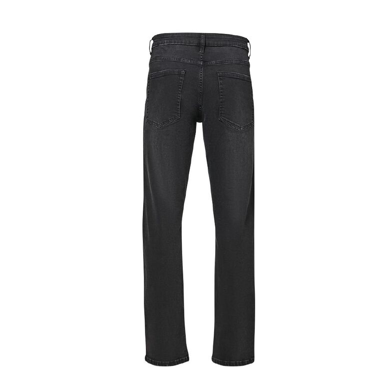H&H Men's Straight Leg Jeans, Black, hi-res