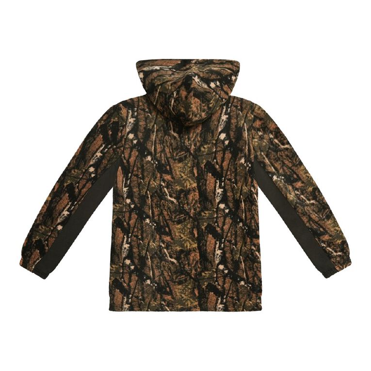 Back Country Kids' Fleece Sherpa Zip-Thru Hoodie, Khaki, hi-res