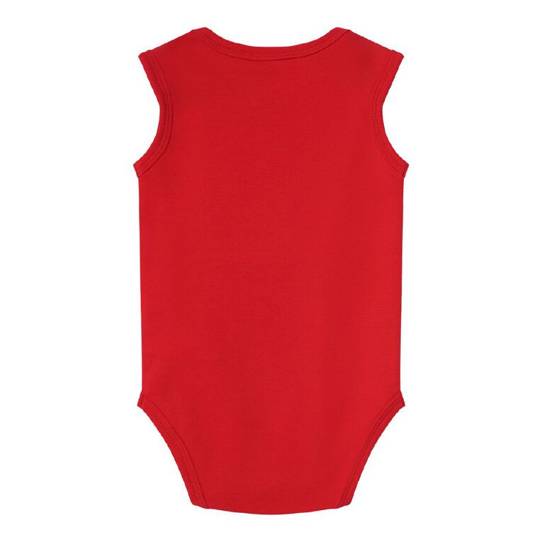 Young Original Baby Sleeveless Christmas Bodysuit, Red Mid, hi-res