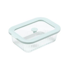 Living & Co Ribbed Rectangle Glass Food Storage Container 600ml