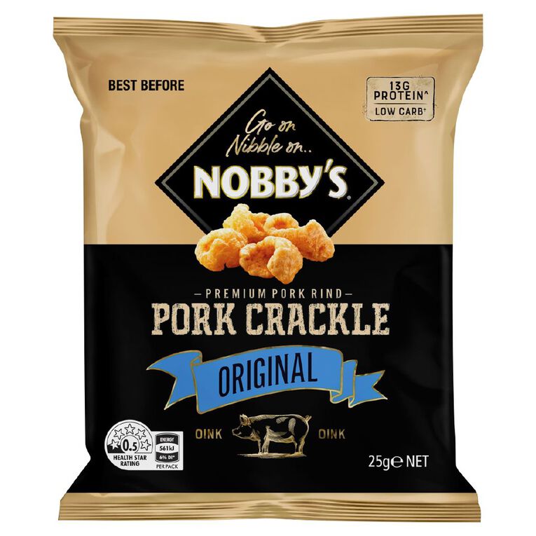 Nobby's Pork Crackle Pork Rinds Original, , hi-res