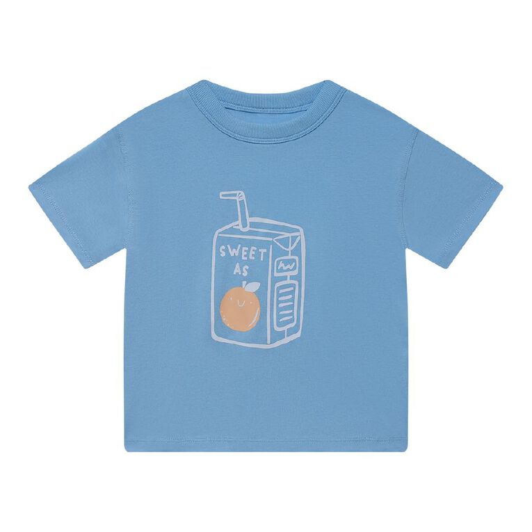 Young Original Toddler Short Sleeve Boxy Print Tee, Blue Light, hi-res