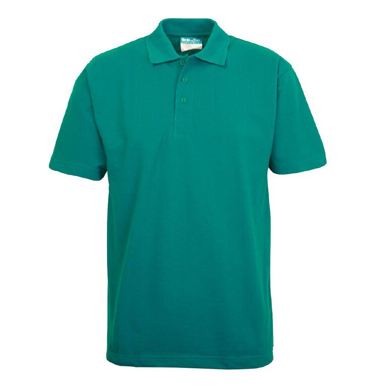 Schooltex Adults' Pique Polo, Jade, hi-res