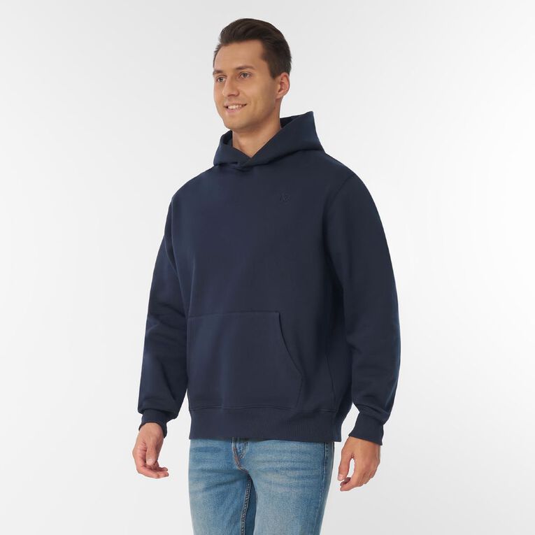 H&H Men's Heavyweight Hoodie Sweatshirt, Navy, hi-res