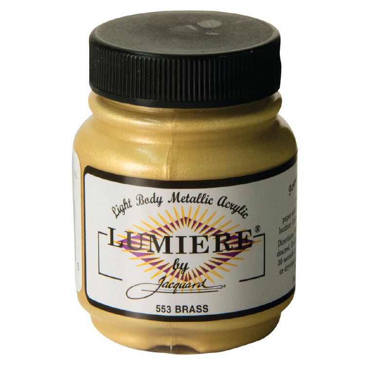 Jacquard Lumiere Acrylic Paint Brass 66.54ml, , hi-res