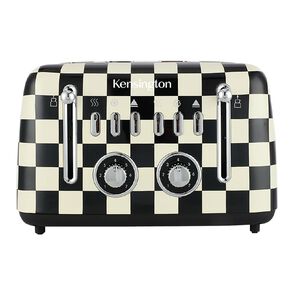Kensington 4 Slice Toaster Checkerd Black