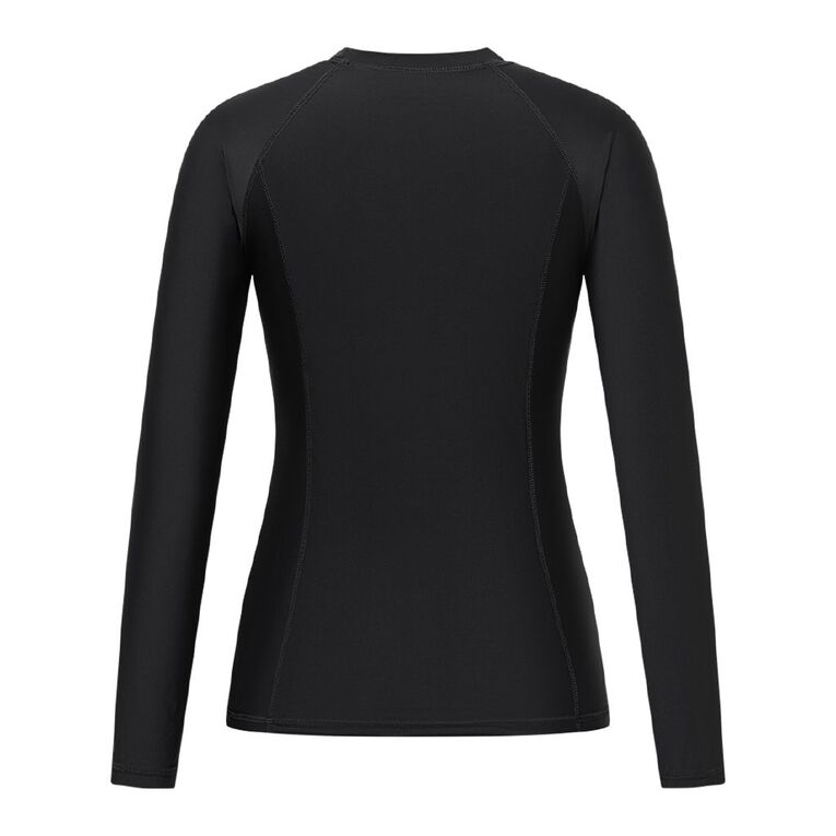 H&H Women's Long Sleeve Rash Top, Black, hi-res