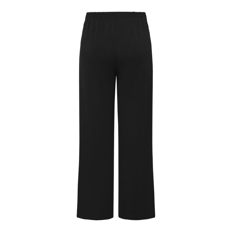 H&H Women's Modal Pintuck Wide Leg Pants, Black, hi-res
