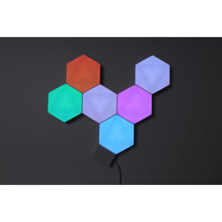 Living & Co Smart RGB Hexagon Lights 6 Pack, , hi-res