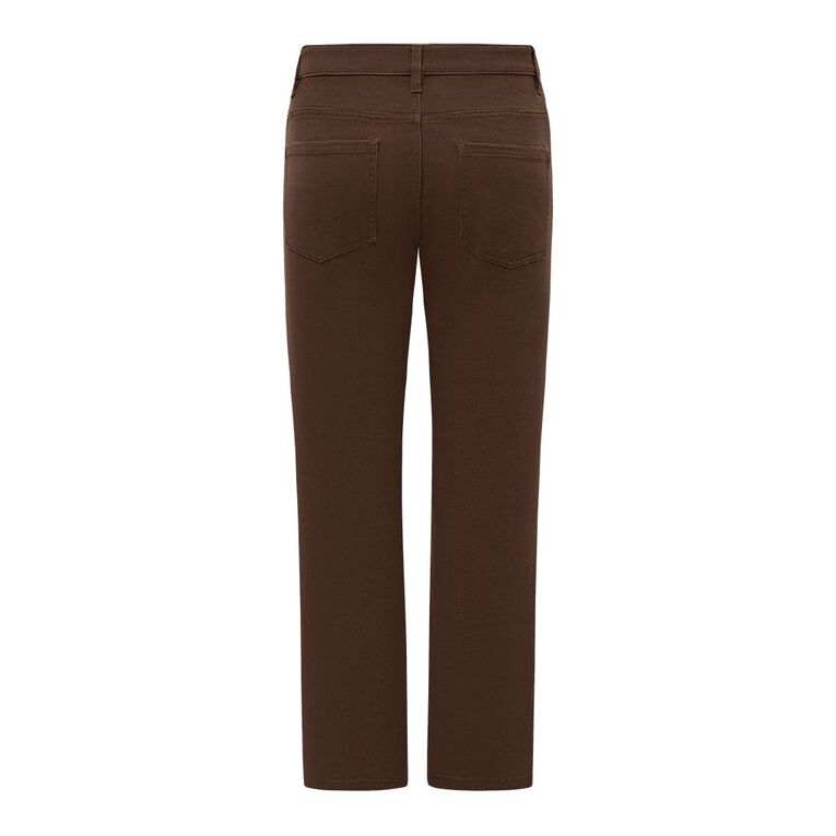 H&H Men's Straight Leg Jeans, Brown Dark, hi-res