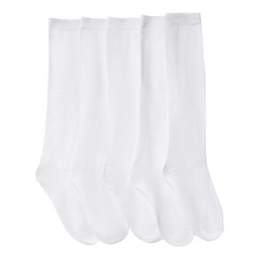 H&H Girls' School Knee High Socks 5 Pack