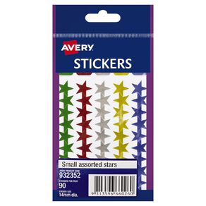 Avery Star Stickers Assorted 90 Labels