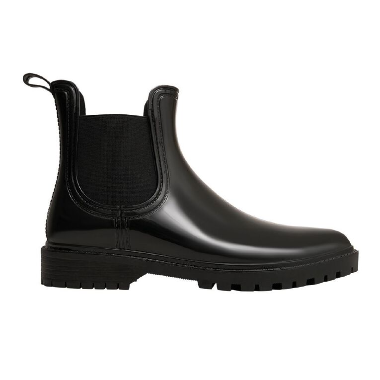 H&H Women's Ellie Gumboots, Black Patent, hi-res