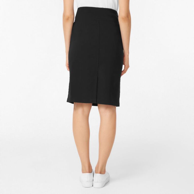 H&H Women's Classic Bengaline Skirt, Black, hi-res